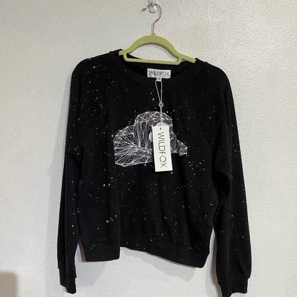 Wildfox Black Constellation Cowboy Fiona Crew Sweatshirt NWT - Picture 2 of 14